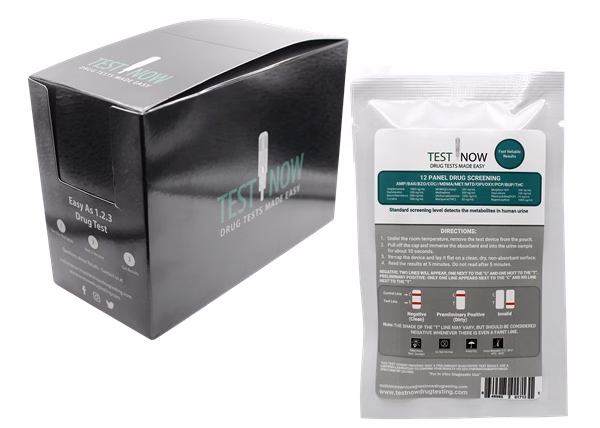 Utest 12 Panel Drug Test Kit - AMP-BAR-BZO-COC-MDMA-MET-MTD-OPI-OXY-PCP-BUP-THC