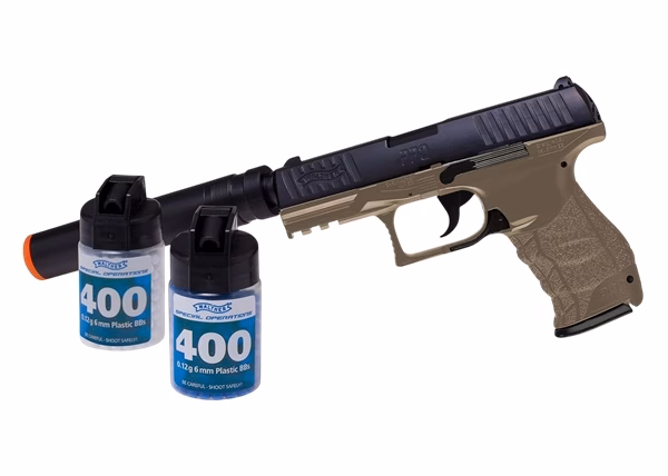 Airsoft Spring Pistol BB Pellet Gun – Walther PPQ Combat Kit