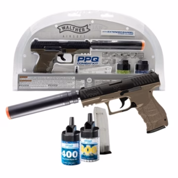 Airsoft Spring Pistol BB Pellet Gun – Walther PPQ Combat Kit