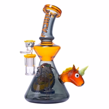 9″ Juicy J Glass Unicorns Make Everything More Awesome Water Pipe