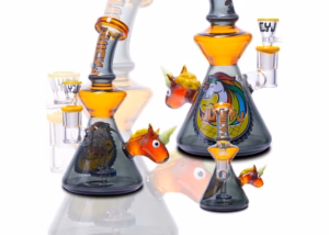 9″ Juicy J Glass Unicorns Make Everything More Awesome Water Pipe