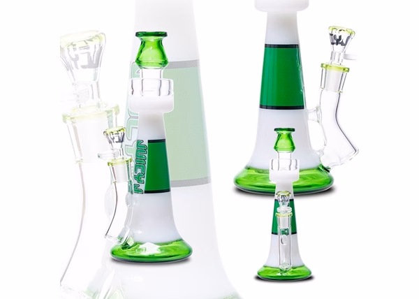 10" Juicy J Glass Towering High Chilling Clouds Below Water Pipe