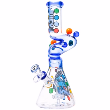 12" Juicy J Glass Groovy Design Maximum Chill Energy Water Pipe