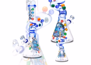 12" Juicy J Glass Groovy Design Maximum Chill Energy Water Pipe