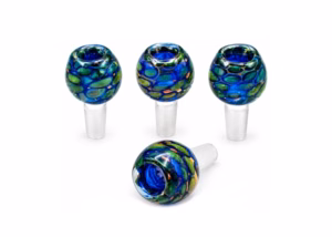 4ct 14mm Gold Fumed Art Double Glass Bowl