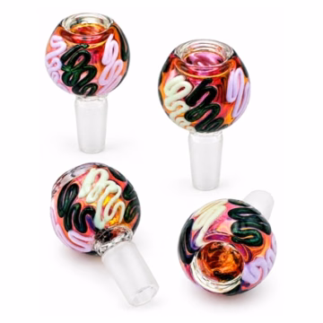 4ct 14mm Gold Fumed Art Slyme Color Bowl