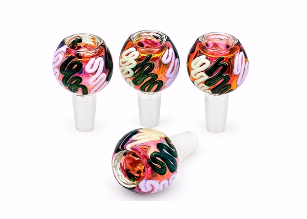 4ct 14mm Gold Fumed Art Slyme Color Bowl