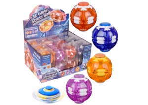 3D Glow Stress Ball Spinning Toy 24pk