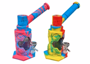 8" All in 1 Silicone Glass Hybrid Nectar Collector Water Pipe