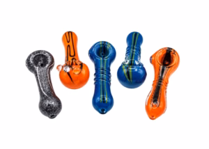 10ct 4" Assorted Design Frit Art Hand Pipe