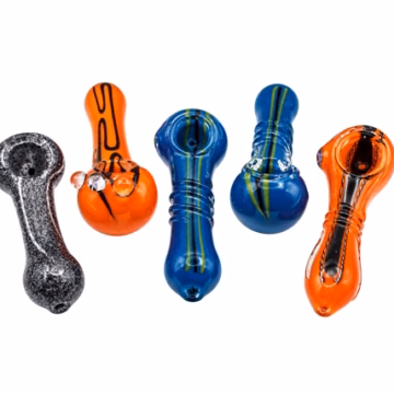 10ct 4" Assorted Design Frit Art Hand Pipe