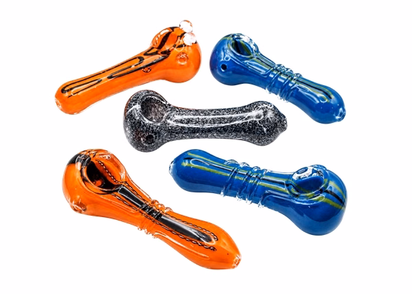 10ct 4" Assorted Design Frit Art Hand Pipe