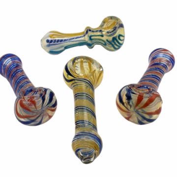 10ct 3" Assorted Design Twirls Art Hand Pipes