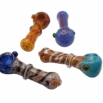 10ct 4" Assorted Color Mix Frit Single Rim Hand Pipe