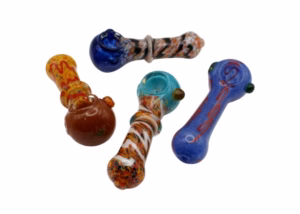 10ct 4" Assorted Color Mix Frit Single Rim Hand Pipe