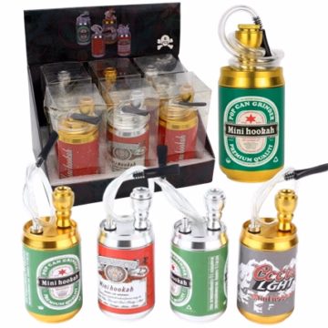 Mini Beer Can Hookah Style Water Pipe 6pk