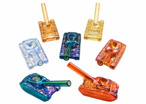 5ct 4" Electroplated Tanktastic Hand Pipe Assortment