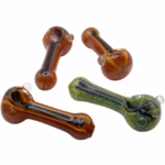4ct 4" Frit Dicro Art Hand Pipe Assortment
