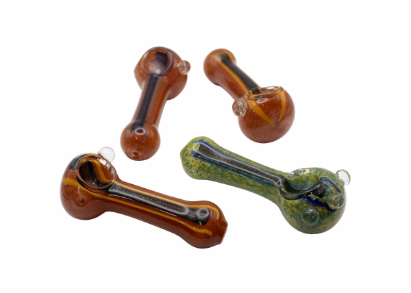 4ct 4" Frit Dicro Art Hand Pipe Assortment