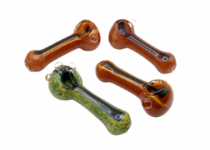 4ct 4" Frit Dicro Art Hand Pipe Assortment
