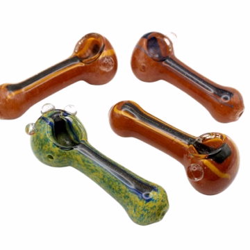 4ct 4" Frit Dicro Art Hand Pipe Assortment