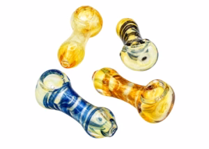 10ct 2.5″ Gold Fumed Heavy Body Art Hand Pipe