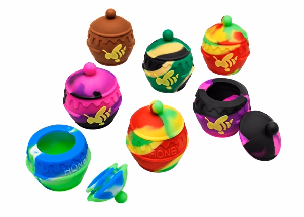 Silicone Stash Container – 5ml Honey Pot Jars 100pk