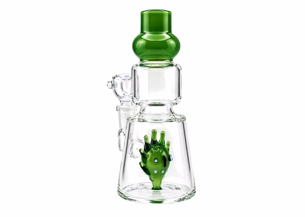 6" Mini Funky Face Perk Geometric Neck Water Pipe