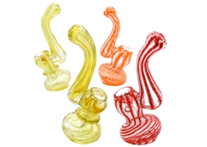 4ct 5" Mini Twisted Ribbon Clear Body Bubbler Assortment