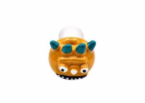 2ct 4.5" Ceramic R&M Face Art Hand Pipe