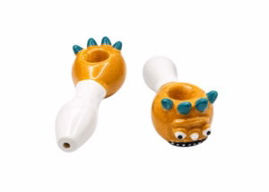 2ct 4.5" Ceramic R&M Face Art Hand Pipe