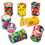 Silicone Stash Container – 11ml Cartoon Graffiti Barrel Jars 30pk