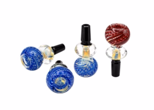 4ct 14mm Silver Fumed Art Double Ball Art Bowl