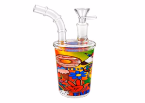 6" Sip Ease Sticker Palooza Art Water Pipe