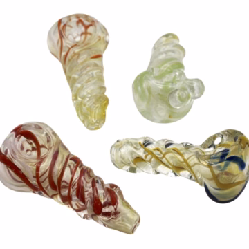 10ct 2.5" Twisted Body Inside Out Art Hand Pipe